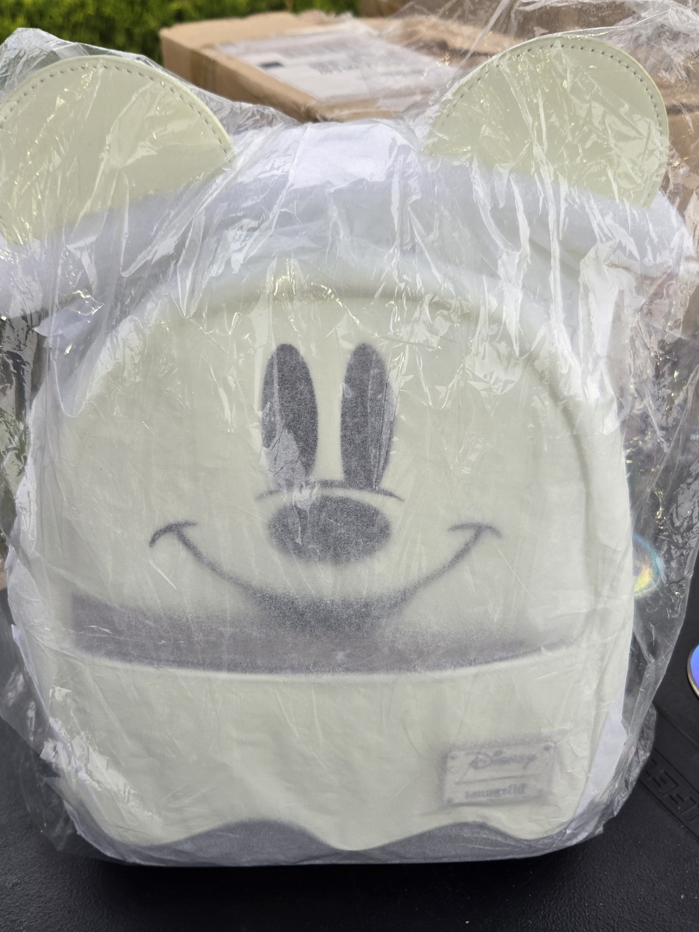 Loungefly Disney Mickey Mouse Ghost Glow in the Dark Mini Backpack White 2021